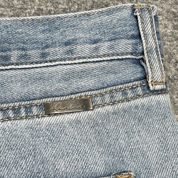 KanCan Jeans Size 15/31 Wanda Ultra High Rise 90s Straight Leg Distressed Cotton - Picture 6 of 10